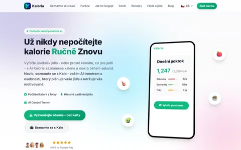 Náhled projektu Kaloria.ai