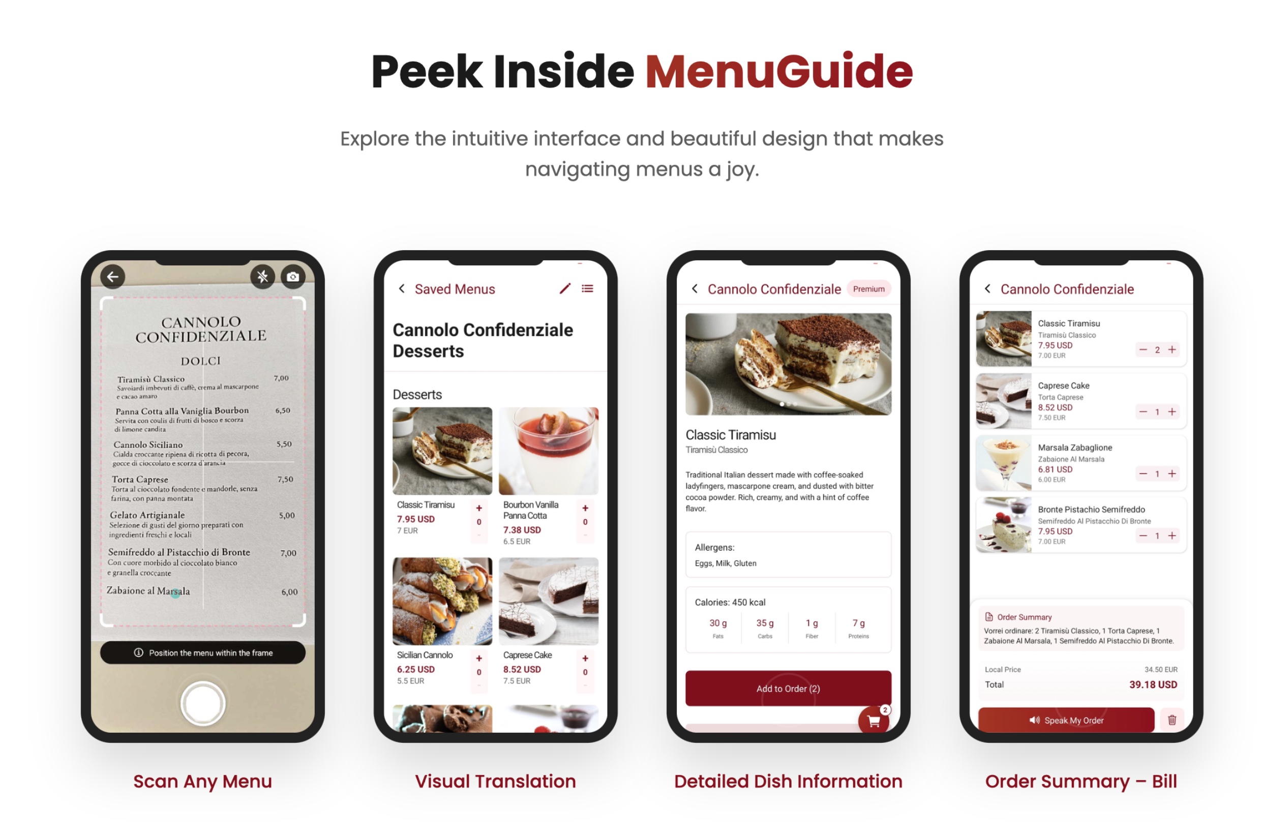 MenuGuide Aplikace