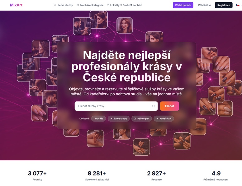 MixArt.cz - Online adresář profesionálů krásy