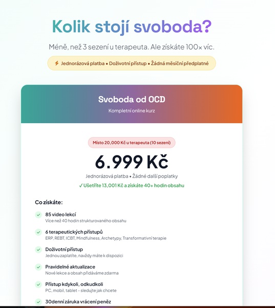 Zdravá Duše - Online kurz léčby OCD