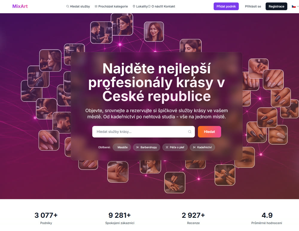 MixArt.cz — полное превью сайта